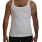 Elegant White Sleeveless Tank T-Shirt