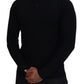 Elegant Silk Blend Black Pullover Sweater