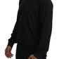 Elegant Black Cashmere Pullover Sweater