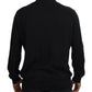 Elegant Black Cashmere Pullover Sweater