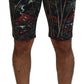 Volcano Print Casual Knee-Length Shorts