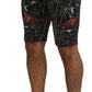 Volcano Print Casual Knee-Length Shorts