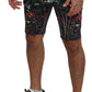 Volcano Print Casual Knee-Length Shorts