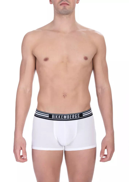 White Cotton Men Underwear Trunk Pack