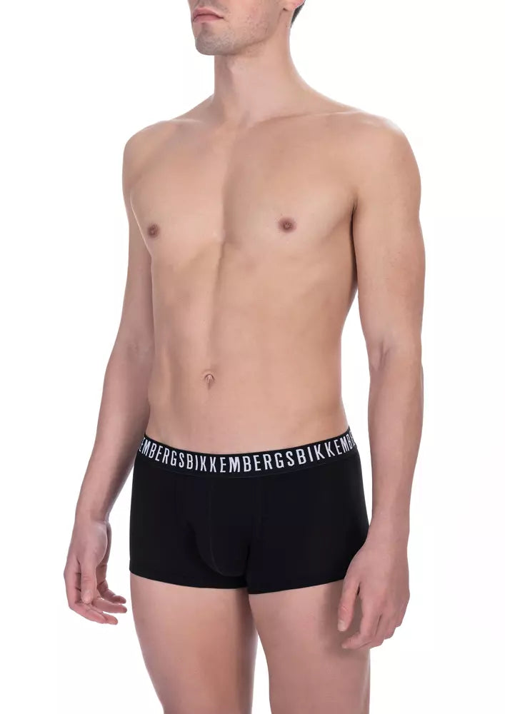 Black Cotton Men's Trunk