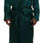 Elegant Silk Robe in Lush Green