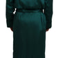 Elegant Silk Robe in Lush Green