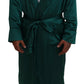 Elegant Silk Robe in Lush Green