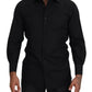 Elegant Black Formal Long Sleeve Shirt