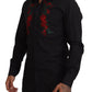 Elegant Floral Embroidered Cotton Shirt