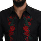 Elegant Floral Embroidered Cotton Shirt