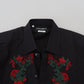 Elegant Floral Embroidered Cotton Shirt