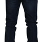 Sleek Skinny Jeans in Dark Blue