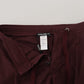 Elegant Burgundy Cotton Jogger Pants