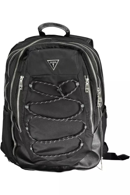 Black Polyamide Men Backpack