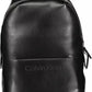 Black Polyester Men Backpack