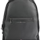 Black Polyethylene Men Backpack