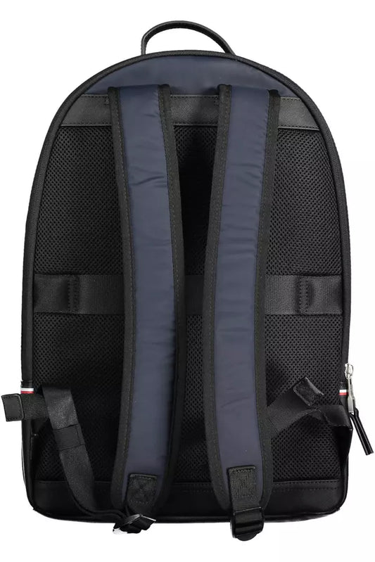 Blue Polyester Men Backpack