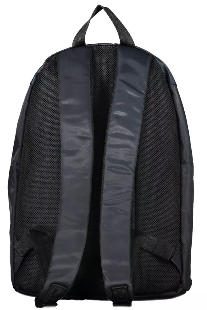 Blue Polyester Men Backpack