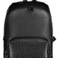 Black Polyester Men Backpack