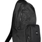 Black Polyester Men Backpack