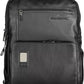 Black Leather Men Backpack