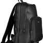 Black Polyester Men Backpack