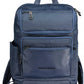 Blue Recycled Polyester Men Backpack