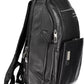 Black Leather Men Backpack