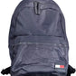 Blue Polyester Men Backpack