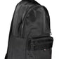 Black Polyester Men Backpack