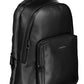 Black Polyester Men Backpack