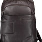 Brown Leather Men Backpack