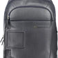 Blue Leather Men Backpack