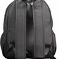 Black Polyester Men Backpack