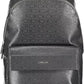 Black Polyester Men Backpack