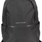 Black Polyester Men Backpack