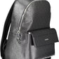 Black Polyester Men Backpack