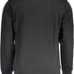 Black Cotton Men Sweater