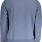 Blue Cotton Men Sweater