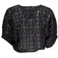 Black Polyester Women Blouse