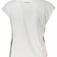 White Cotton Women T-Shirt