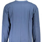 Blue Cotton Men Sweater