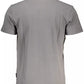 Gray Cotton Men Polo Shirt