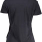 Black Cotton Women T-Shirt