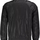 Black Polyester Men Jacket