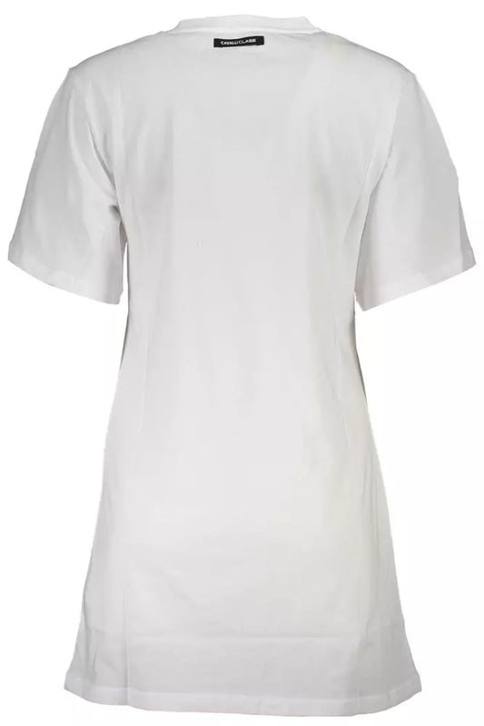 White Cotton Women T-Shirt