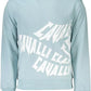 Light Blue Cotton Men Sweater