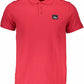 Red Cotton Men Polo Shirt