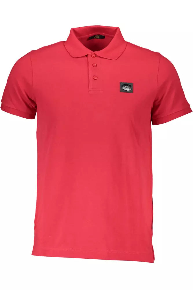 Red Cotton Men Polo Shirt